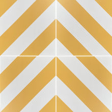 Load image into Gallery viewer, CHEVRON stripe porcelain tile- Yellow