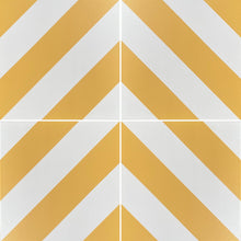 Load image into Gallery viewer, CHEVRON stripe porcelain tile- Yellow