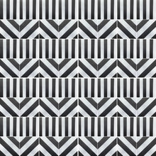 Load image into Gallery viewer, CHEVRON stripe porcelain tile - black/white
