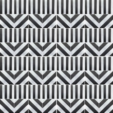 Load image into Gallery viewer, CHEVRON stripe porcelain tile - black/white