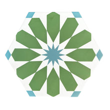 Load image into Gallery viewer, Luz green and pink porcelain tile