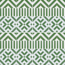 Load image into Gallery viewer, CHEVRON stripe porcelain tile - Green/white