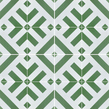 Load image into Gallery viewer, Green Ray geometric stripe tile