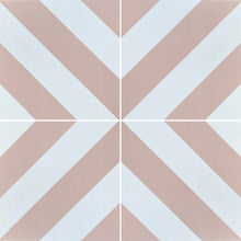 Load image into Gallery viewer, CHEVRON stripe porcelain tile - pink