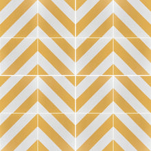 Load image into Gallery viewer, CHEVRON stripe porcelain tile- Yellow