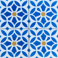 Load image into Gallery viewer, Cement bathroom floor tiles- blue /white wall tiles-encaustic cement bathroom tiles uk.