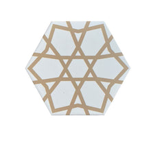 Load image into Gallery viewer, hex tile, patio tiles, floor tiles, white tiles,bathroom floor tiles