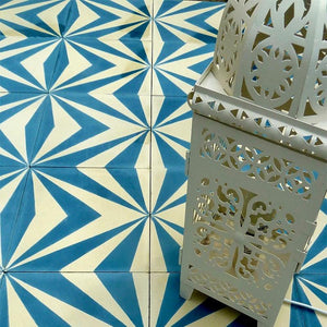 blue and white tiles - moroccan cement bathroom floor tiles-cement floor tiles uk