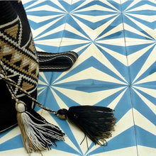 Load image into Gallery viewer, blue tiles- encaustic cement kitchen floor tiles- uk cement tiles