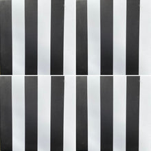 Load image into Gallery viewer, ‘Stripe’ porcelain tile-black/ white