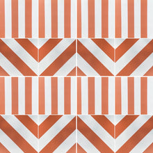 Load image into Gallery viewer, Terracotta stripe porcelain tile