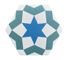 Load image into Gallery viewer, Starz porcelain tile in blue/teal