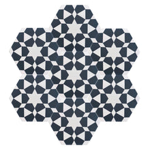 Load image into Gallery viewer, black tiles, moroccan tiles, tiles, patterned tiles