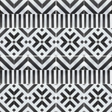 Load image into Gallery viewer, RAY geometric porcelain tile - Black/white
