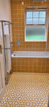 Load image into Gallery viewer, Fleur porcelain tile - Yellow/white