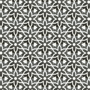 Fleur porcelain tiles - black/white tile