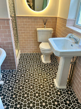 Load image into Gallery viewer, ELLA Porcelain tile - Black/white/pink