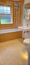 Load image into Gallery viewer, Fleur porcelain tile - Yellow/white