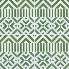 Load image into Gallery viewer, Chevron stripe porcelain tile - Green/white