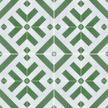 Load image into Gallery viewer, Green Ray geometric stripe tile