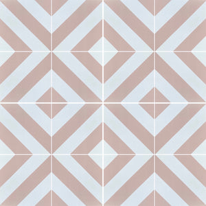 Chevron stripe porcelain tile - pink
