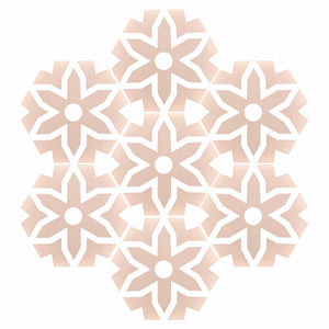 FLEUR  porcelain tile - pink/white