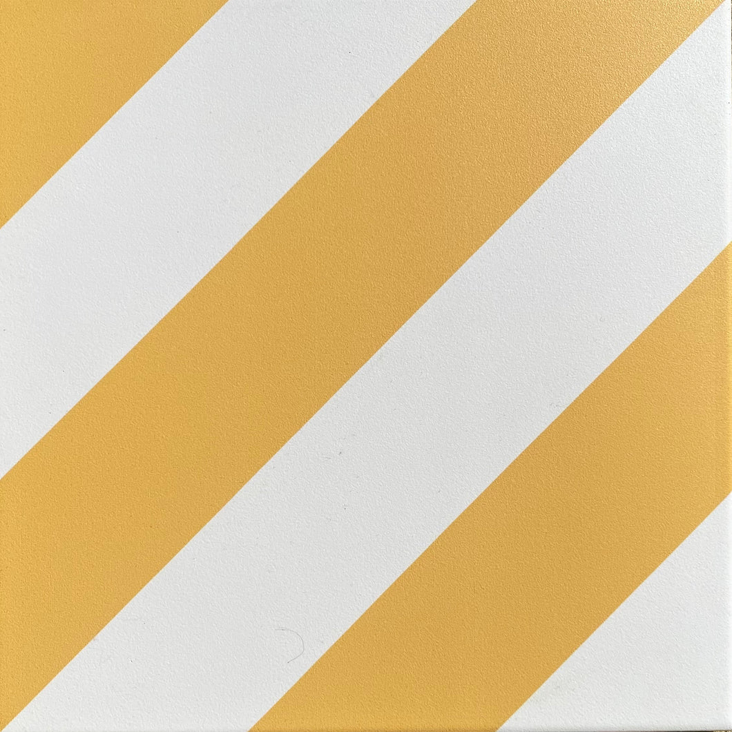 Chevron stripe porcelain tile- Yellow