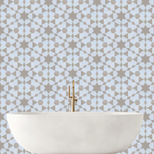 Load image into Gallery viewer, Zeena hexagon tile- beige/white