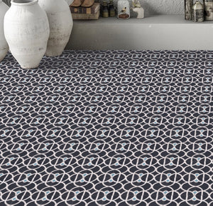 Lotus Cement Tile - Black tile