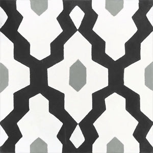 Souk Cement Tile - Olive/Black tile