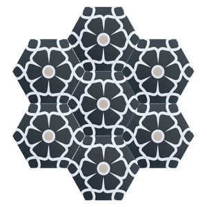 black tiles, patterned tiles, cement tiles uk, cement effect tiles,