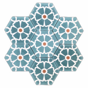 tiles,Cement Tile-teal tile-patterned tiles- Moroccan tiles UK - floor tile- cement tiles UK- 
