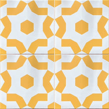 Load image into Gallery viewer, FAIZA porcelain tile - yellow/white