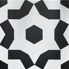 Load image into Gallery viewer, Faiza black/white porcelain tile