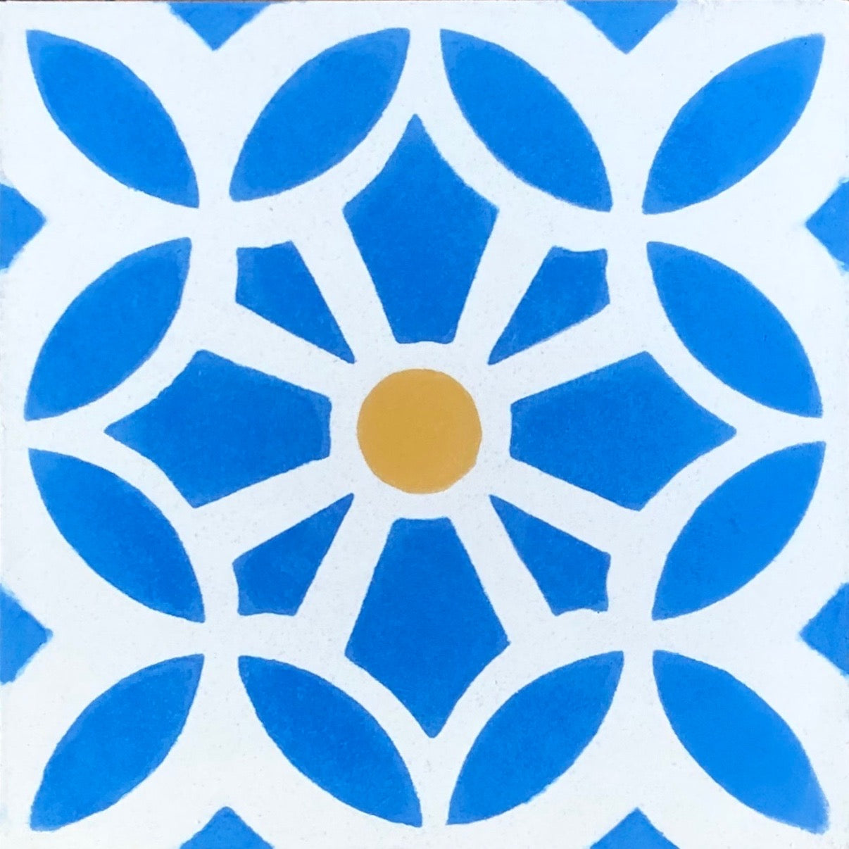 MAROQ Cement Tile - Blue/White tile