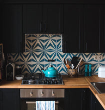 Load image into Gallery viewer, kitchen cement tile-blue-white cement tiles-kitchen tiles