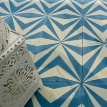 Load image into Gallery viewer, tiles, cement tiles uk, blue tiles, cement floor tiles, encaustic tiles, bathroom tiles
