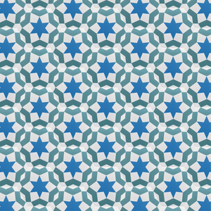 Starz porcelain tile in blue/teal