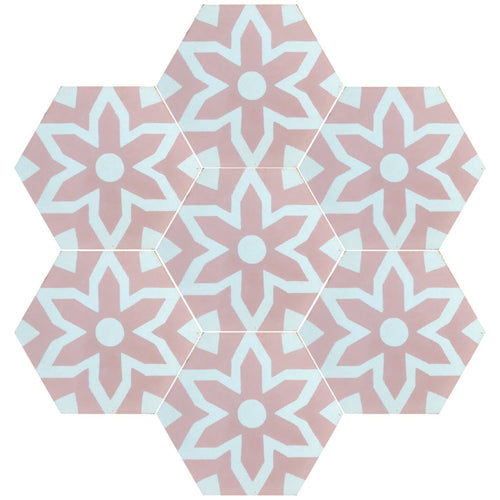 Fleur cement tile - pink tile